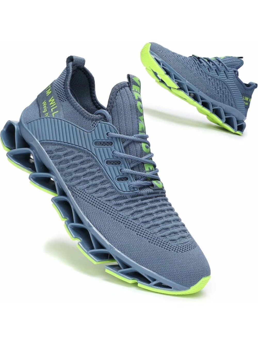Women's Green 1 Breathable Mesh Running Blade Non Slip Casual Basketball Shoes